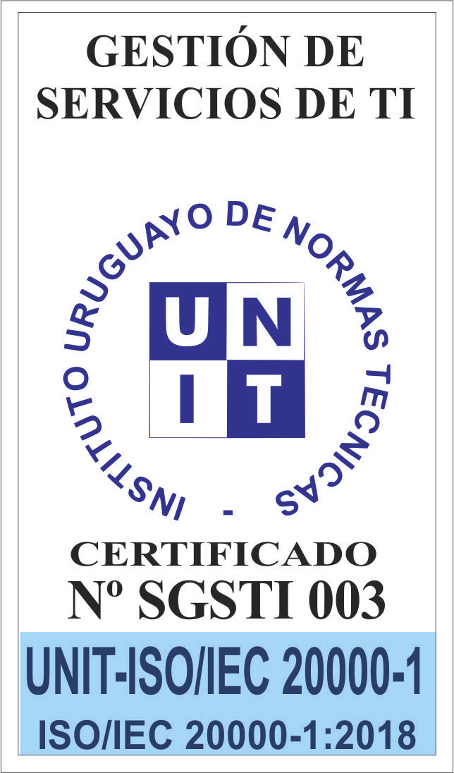 Certificado UNIT-ISO/IEC 20000-1:2018