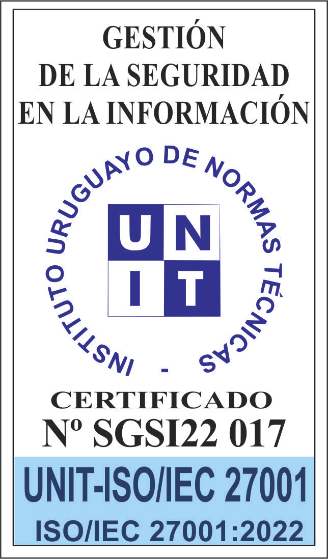 Certificado UNIT-ISO/IEC 27001:2022